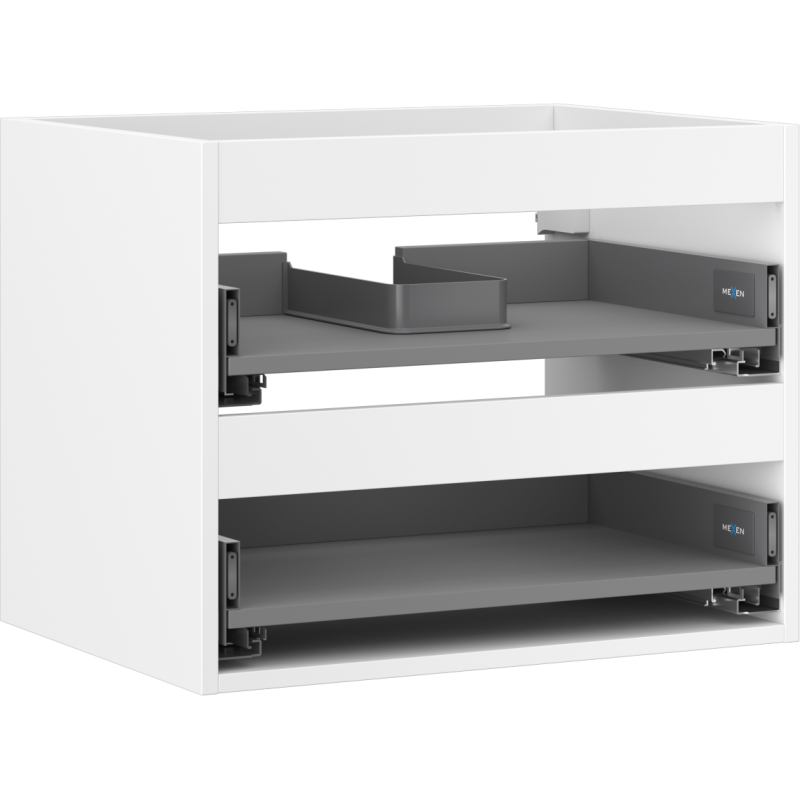 Mexen Box-A skrinka pod umývadlo 60 cm, 2 zásuvky, biely mat - 91AX0-0600-470-2-01