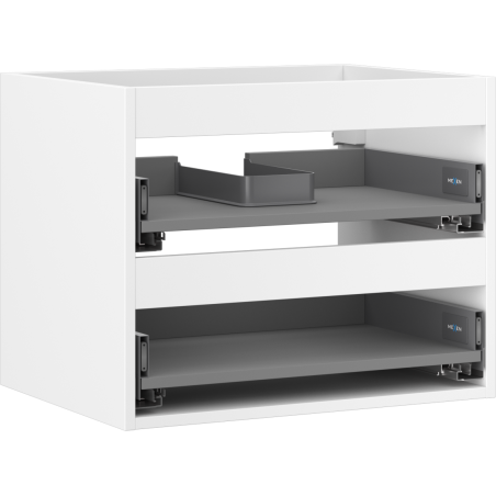 Mexen Box-A skrinka pod umývadlo 60 cm, 2 zásuvky, biely mat - 91AX0-0600-470-2-01