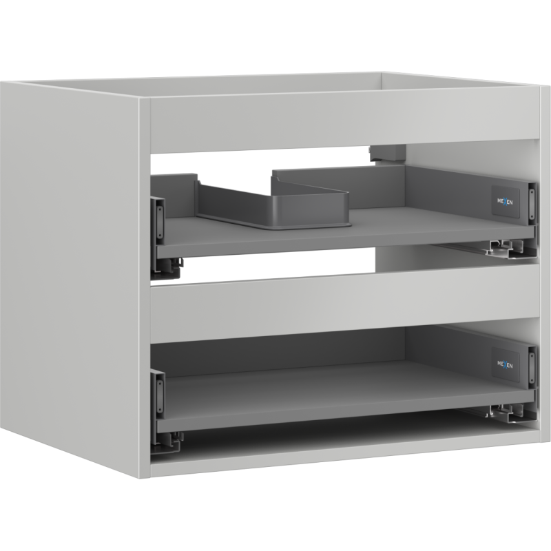 Mexen Box-A skrinka pod umývadlo 60 cm, 2 zásuvky, sivý mat - 91AX0-0600-470-2-62