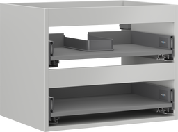 Mexen Box-A skrinka pod umývadlo 60 cm, 2 zásuvky, sivá matná - 91AX0-0600-470-2-62