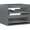 Mexen Box-A skriňová skrinka pod umývadlo 60 cm, 2 zásuvky, grafit mat - 91AX0-0600-470-2-66