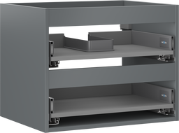 Mexen Box-A skriňová skrinka pod umývadlo 60 cm, 2 zásuvky, grafit mat - 91AX0-0600-470-2-66