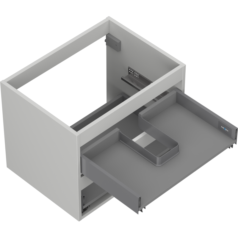 Mexen Box-A skrinka pod umývadlo 60 cm, 2 zásuvky, sivý mat - 91AX0-0600-470-2-62