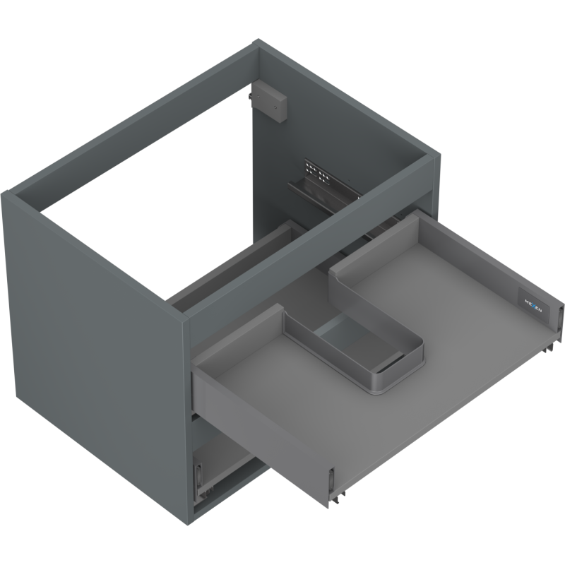 Mexen Box-A skrinka pod umývadlo 60 cm, 2 zásuvky, grafit mat - 91AX0-0600-470-2-66