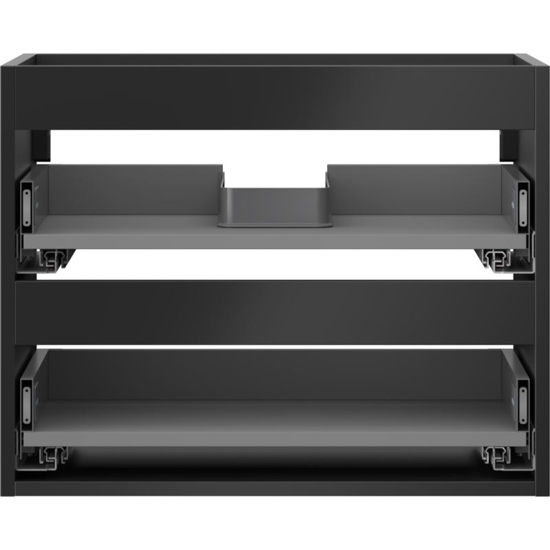 Mexen Box-A korpus kúpeľňovej skrinky 60 cm, 2 zásuvky, čierny mat - 91AX0-0600-470-2-71