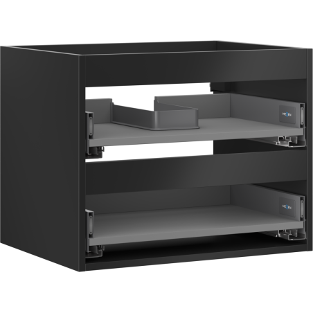Mexen Box-A korpus skrinky pod umývadlo 60 cm, 2 zásuvky, čierny mat - 91AX0-0600-470-2-71