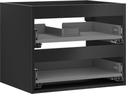 Mexen Box-A korpus skrinky pod umývadlo 60 cm, 2 zásuvky, čierny mat - 91AX0-0600-470-2-71