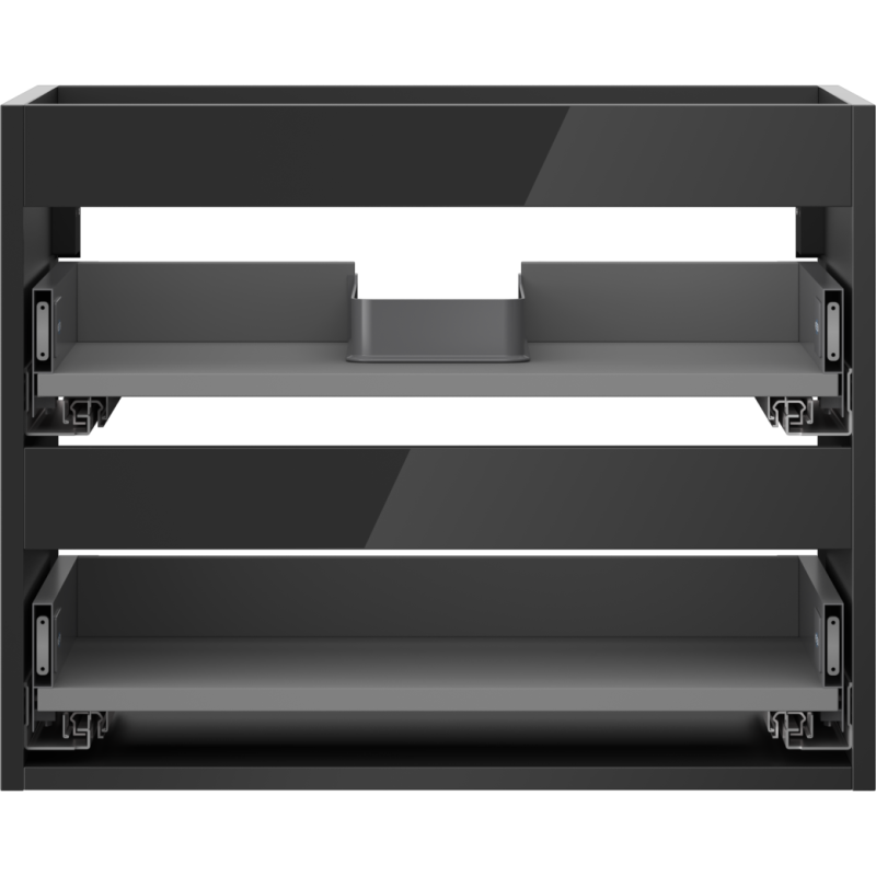 Mexen Box-A korpus skrinky pod umývadlo 60 cm, 2 zásuvky, čierny lesk - 91AX0-0600-470-2-70