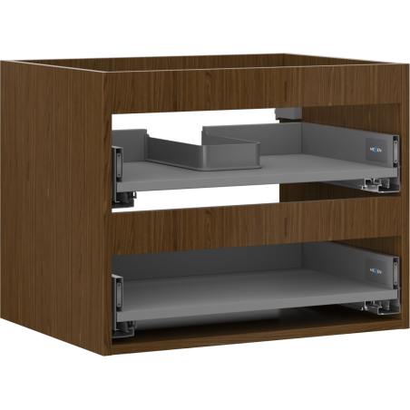 Mexen Box-A korpus skrinky pod umývadlo 60 cm, 2 zásuvky, orech - 91AX0-0600-470-2-86