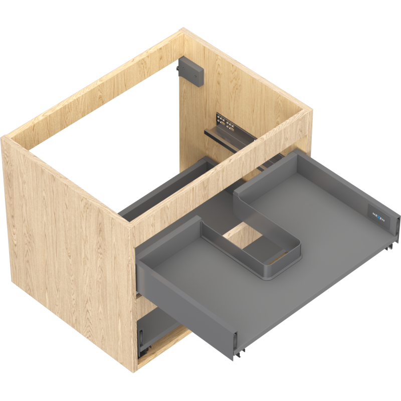 Mexen Box-A korpus skrinky pod umývadlo 60 cm, 2 zásuvky, dub - 91AX0-0600-470-2-81