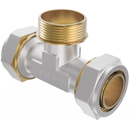 Mexen PEX-S trojník skrutkovaný PEX 20 x 3/4 GZ x 20 - W97233-2034M20-00