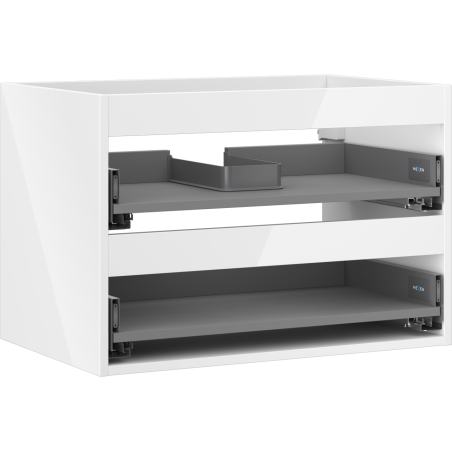 Mexen Box-A korpus skrinky pod umývadlo 70 cm, 2 zásuvky, biely lesk - 91AX0-0700-470-2-00