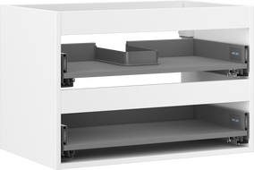 Mexen Box-A skrinka pod umývadlo 70 cm, 2 zásuvky, biely mat - 91AX0-0700-470-2-01