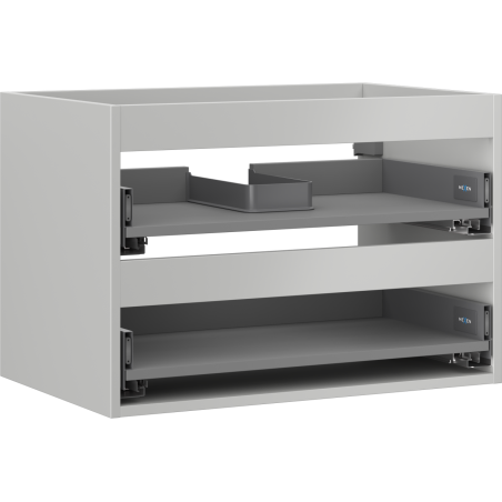 Mexen Box-A korpus skrinky pod umývadlo 70 cm, 2 zásuvky, sivý mat - 91AX0-0700-470-2-62