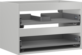 Mexen Box-A korpus skrinky pod umývadlo 70 cm, 2 zásuvky, sivý mat - 91AX0-0700-470-2-62