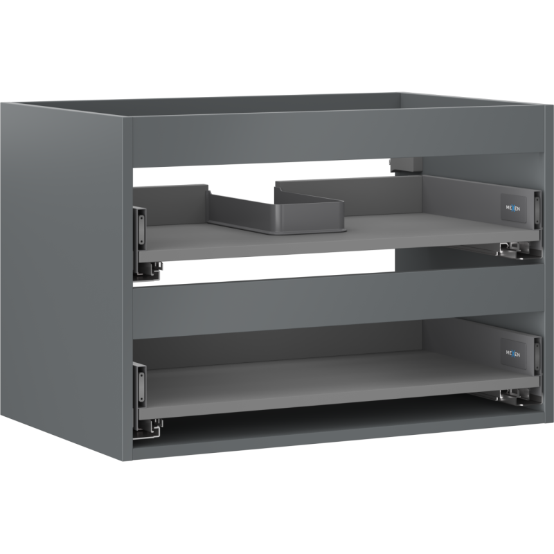Mexen Box-A korpus skrinky pod umývadlo 70 cm, 2 zásuvky, grafit matný - 91AX0-0700-470-2-66