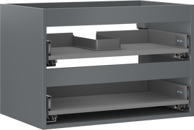 Mexen Box-A korpus skrinky pod umývadlo 70 cm, 2 zásuvky, grafit matný - 91AX0-0700-470-2-66