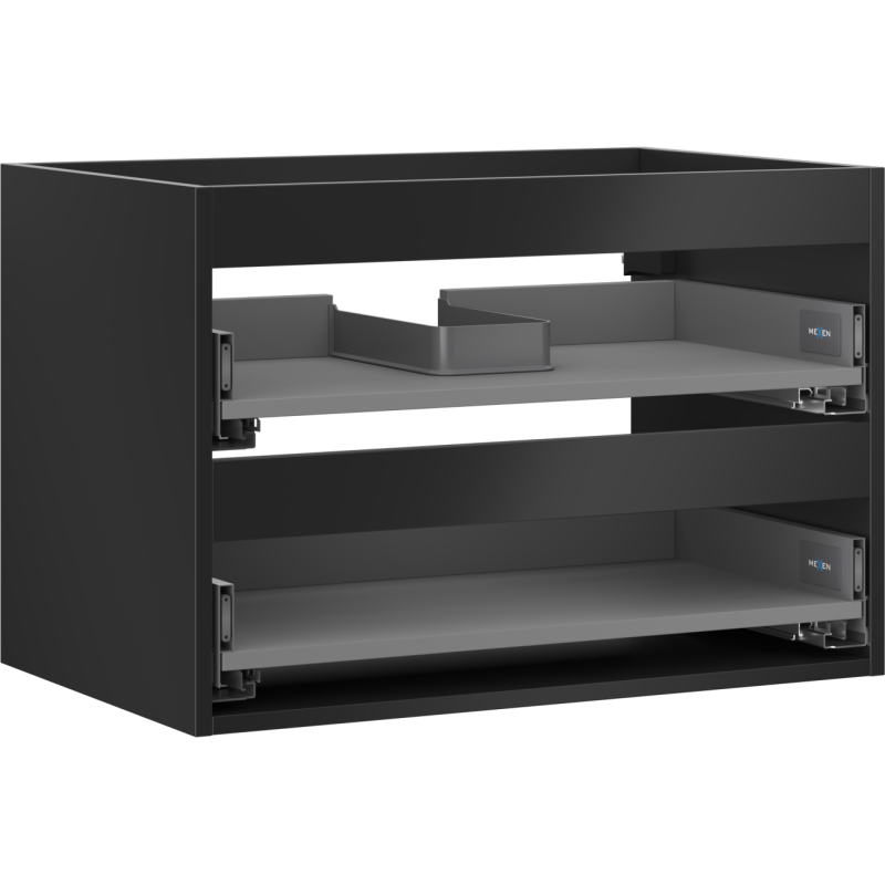 Mexen Box-A korpus skrinky pod umývadlo 70 cm, 2 zásuvky, čierny mat - 91AX0-0700-470-2-71