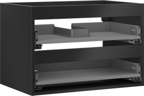 Mexen Box-A korpus skrinky pod umývadlo 70 cm, 2 zásuvky, čierny mat - 91AX0-0700-470-2-71