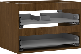 Mexen Box-A korpus skrinky pod umývadlo 70 cm, 2 zásuvky, orech - 91AX0-0700-470-2-86