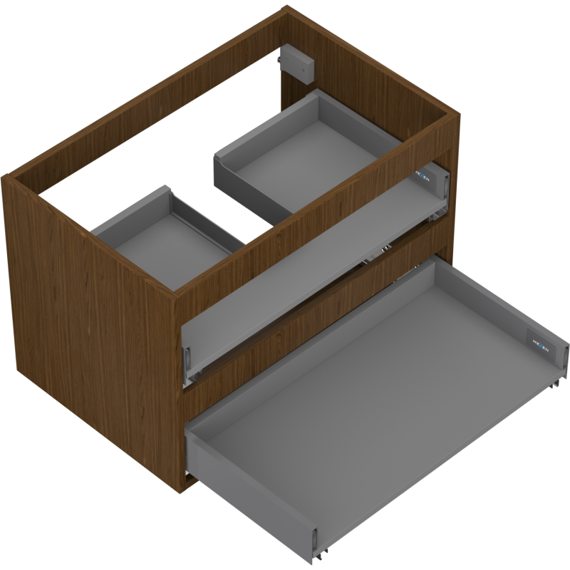 Mexen Box-A korpus skrinky pod umývadlo 70 cm, 2 zásuvky, orech - 91AX0-0700-470-2-86
