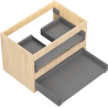 Mexen Box-A korpus skrinky pod umývadlo 70 cm, 2 zásuvky, dub - 91AX0-0700-470-2-81