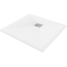 Mexen Stone+ kompozitná štvorcová sprchová vanička 80 x 80 cm, Biela - 44108080