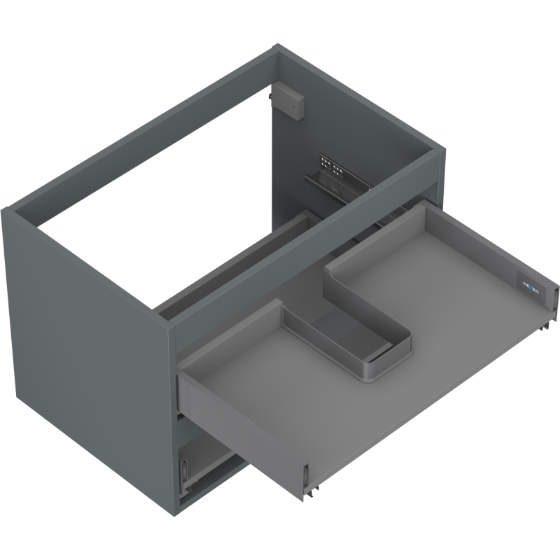 Mexen Box-A korpus skrinky pod umývadlo 70 cm, 2 zásuvky, grafit matný - 91AX0-0700-470-2-66