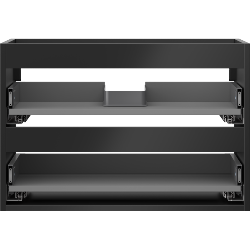 Mexen Box-A korpus skrinky pod umývadlo 70 cm, 2 zásuvky, čierny mat - 91AX0-0700-470-2-71