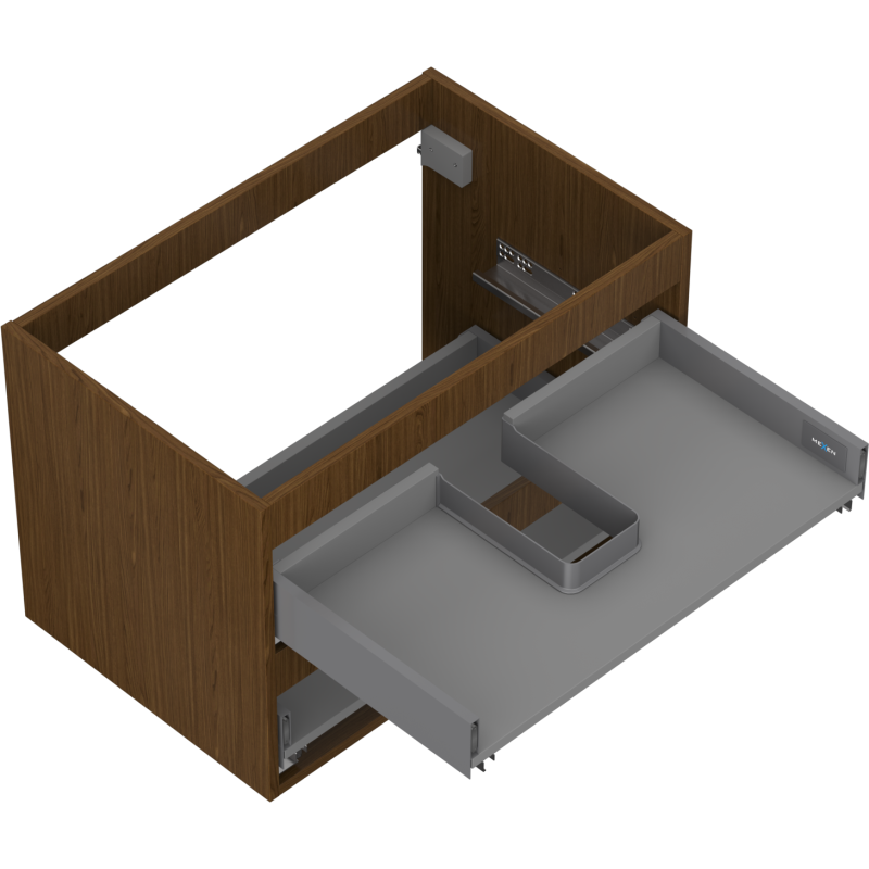 Mexen Box-A korpus skrinky pod umývadlo 70 cm, 2 zásuvky, orech - 91AX0-0700-470-2-86