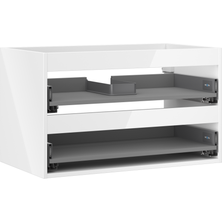 Mexen Box-A korpus skrinky pod umývadlo 80 cm, 2 zásuvky, biely lesk - 91AX0-0800-470-2-00