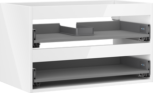 Mexen Box-A skrinka pod umývadlo 80 cm, 2 zásuvky, biely lesk - 91AX0-0800-470-2-00