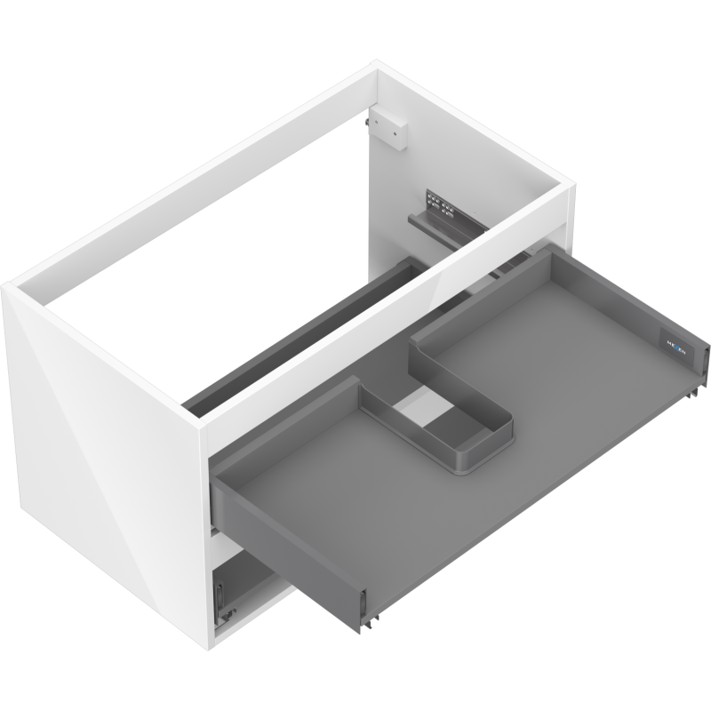 Mexen Box-A skrinka pod umývadlo 80 cm, 2 zásuvky, biely lesk - 91AX0-0800-470-2-00