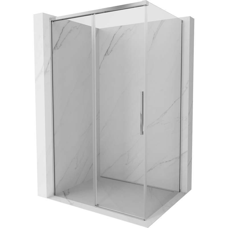 Mexen Rox sprchovací kút posuvný 130 x 120 cm, transparentný, chróm - 8C2-130-120-01-00