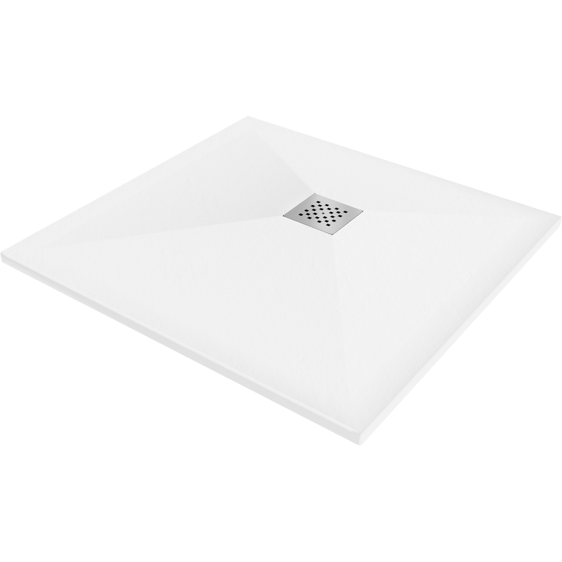 Mexen Stone+ kompozitný štvorcový sprchový kút 90 x 90 cm, biely - 44109090