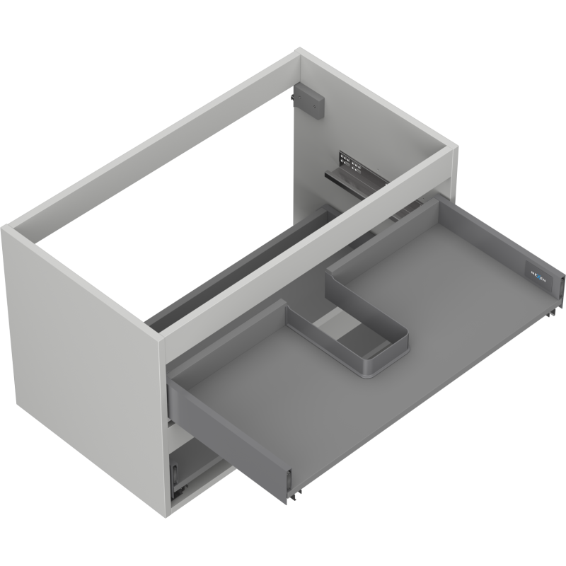 Mexen Box-A korpus kúpeľňovej skrinky 80 cm, 2 zásuvky, sivý mat - 91AX0-0800-470-2-62