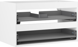 Mexen Box-A korpus skrinky pod umývadlo 80 cm, 2 zásuvky, biely mat - 91AX0-0800-470-2-01