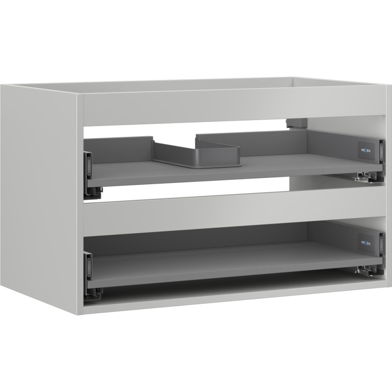 Mexen Box-A korpus skrinky pod umývadlo 80 cm, 2 zásuvky, sivý mat - 91AX0-0800-470-2-62