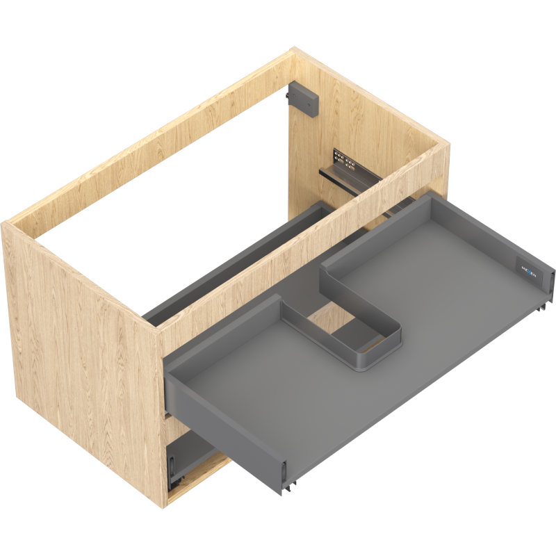 Mexen Box-A korpus skrinky pod umývadlo 80 cm, 2 zásuvky, dub - 91AX0-0800-470-2-81