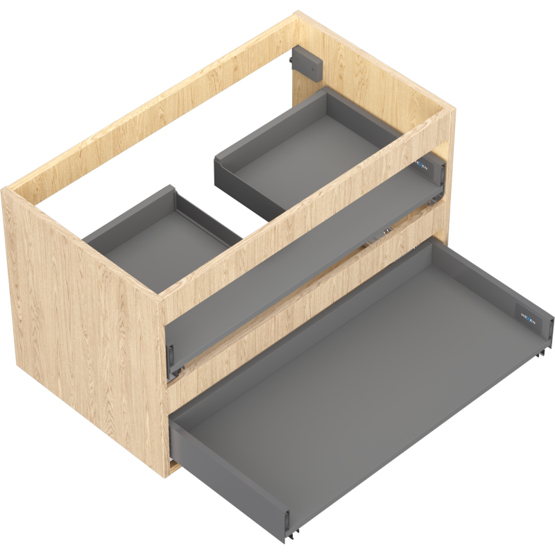 Mexen Box-A korpus skrinky pod umývadlo 80 cm, 2 zásuvky, dub - 91AX0-0800-470-2-81