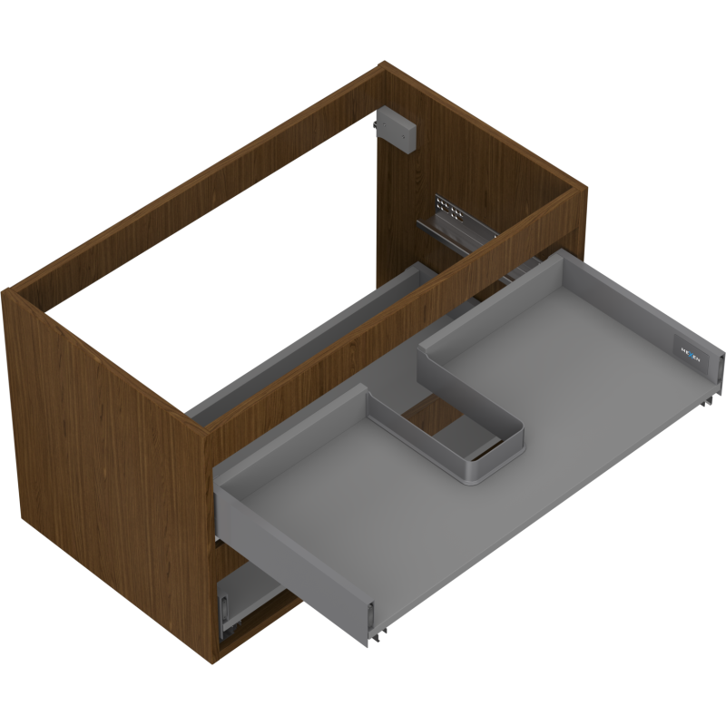 Mexen Box-A korpus skrinky pod umývadlo 80 cm, 2 zásuvky, orech - 91AX0-0800-470-2-86