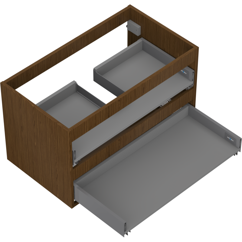 Mexen Box-A korpus skrinky pod umývadlo 80 cm, 2 zásuvky, orech - 91AX0-0800-470-2-86