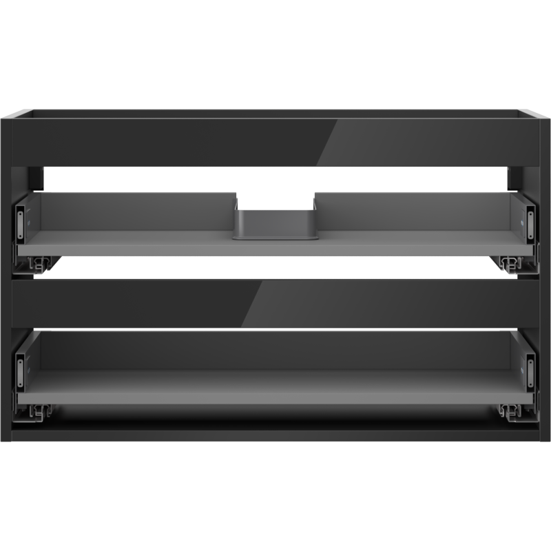 Mexen Box-A korpus skrinky pod umývadlo 80 cm, 2 zásuvky, čierny lesk - 91AX0-0800-470-2-70