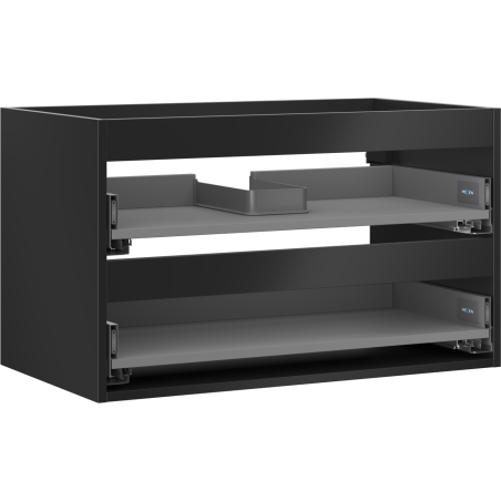 Mexen Box-A korpus skrinky pod umývadlo 80 cm, 2 zásuvky, čierny mat - 91AX0-0800-470-2-71