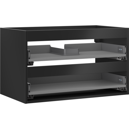 Mexen Box-A skrinka pod umývadlo 80 cm, 2 zásuvky, čierna matná - 91AX0-0800-470-2-71