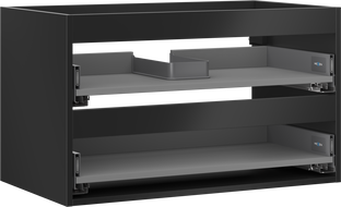 Mexen Box-A korpus skrinky pod umývadlo 80 cm, 2 zásuvky, čierny mat - 91AX0-0800-470-2-71
