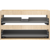 Mexen Box-A korpus skrinky pod umývadlo 80 cm, 2 zásuvky, dub - 91AX0-0800-470-2-81