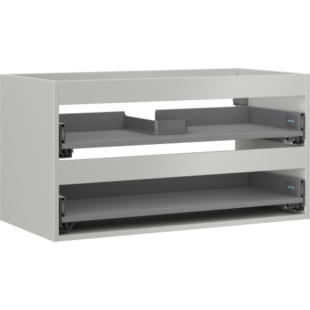 Mexen Box-A korpus skrinky pod umývadlo 90 cm, 2 zásuvky, sivý mat - 91AX0-0900-470-2-62