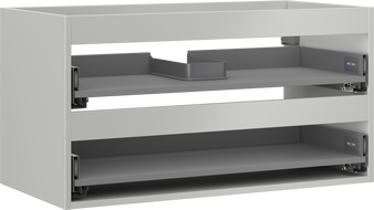 Mexen Box-A korpus skrinky pod umývadlo 90 cm, 2 zásuvky, sivý mat - 91AX0-0900-470-2-62