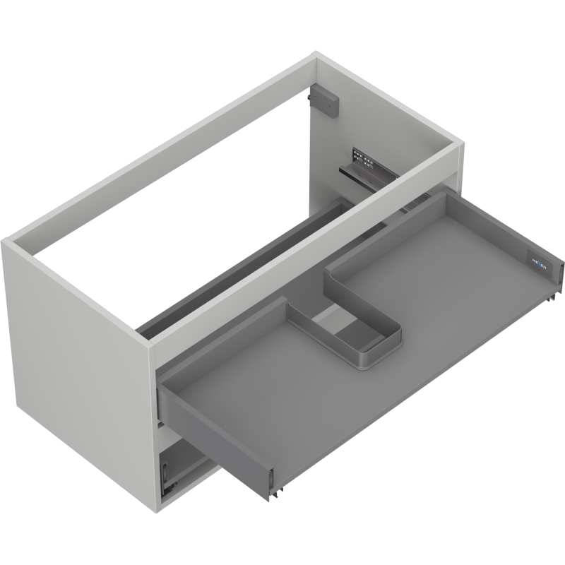 Mexen Box-A korpus skrinky pod umývadlo 90 cm, 2 zásuvky, sivý mat - 91AX0-0900-470-2-62